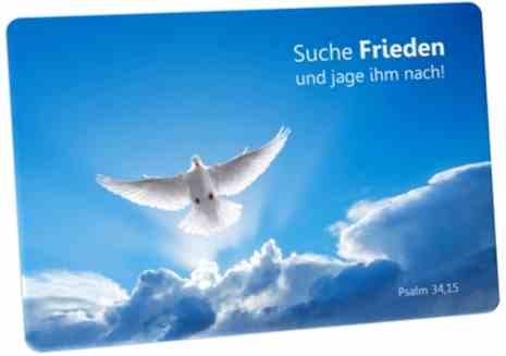 Christliche Postkarte: Weiße Taube