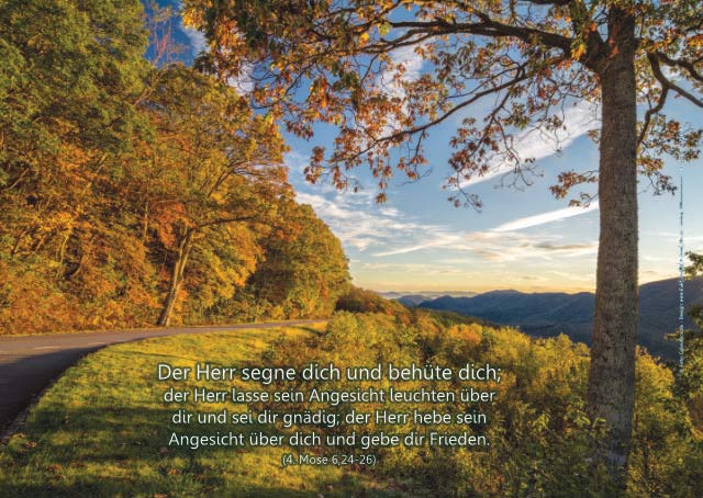 Christliches Poster A3 - Bunte Herbstlandschaft