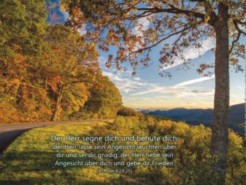 Christliches Poster A4 - Bunte Herbstlandschaft