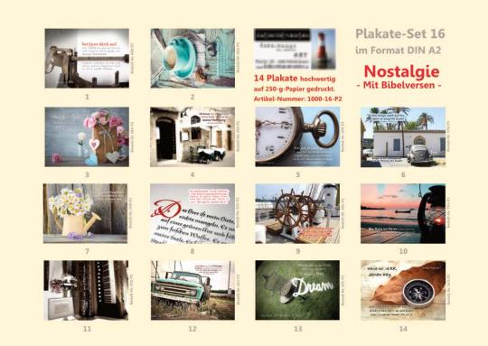 Poster A3 - 14-Stück-Set - Nostalgie
