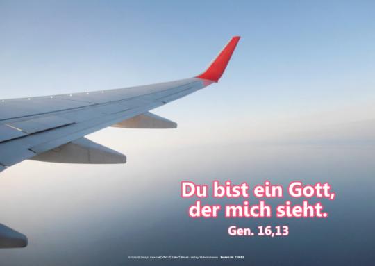 Poster A3 Jahreslosung 2023 -Blick aus Flugzeugfenster auf Tragfläche