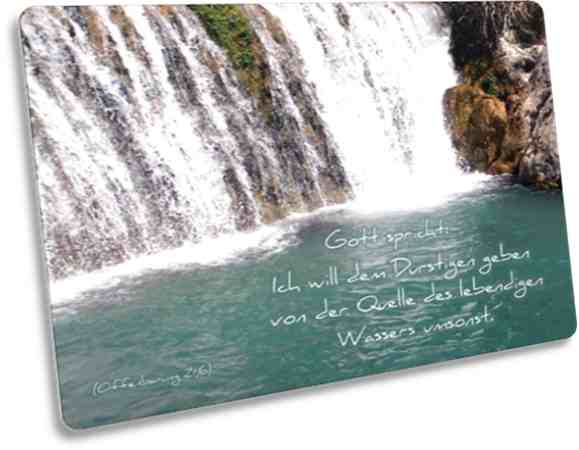 Jahreslosung 2018 Postkarte - Motiv: Wasserfall