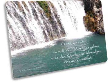 Christliche Postkarte: Wasserfall