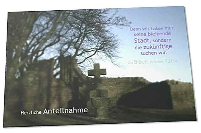 Christliche Trauerkarte: Banter Ruine