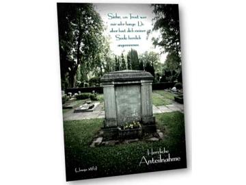 Christliche Trauerkarte: Alter Friedhof