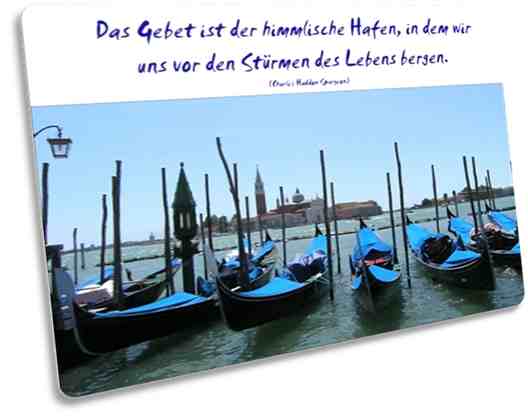 Postkarte: Gondeln in Venedig