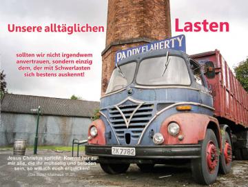 Christliches Poster A3: Oldtimer Lastwagen