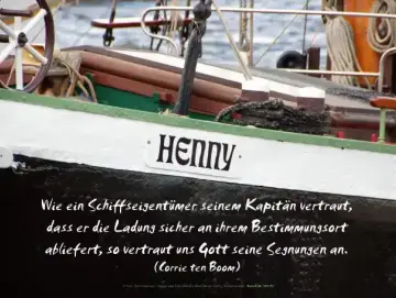 Christliches Poster A2: Nostalgieschiff Henny