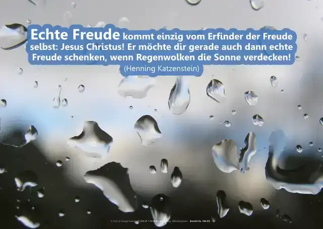 Christliches Poster A2: Regentropfen auf Fensterscheibe