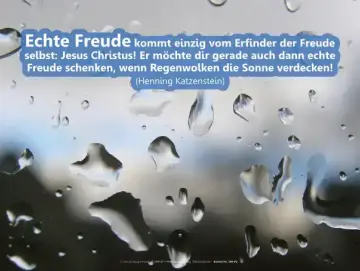 Christliches Poster A4: Regentropfen auf Fensterscheibe
