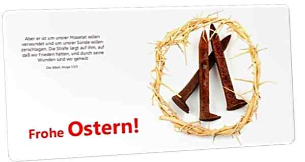 Christliche Osterkarte Maxicard: Dornenkrone und rostige Nägel