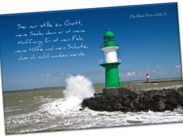 Leinwanddruck: Leuchtturm-Molenfeuer Warnemünde-