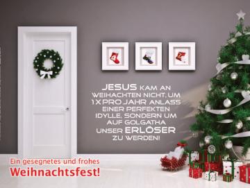 Poster Weihnachten A3: Perfekte Weihnachtsidylle