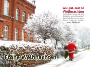 Poster Weihnachten A3: Weihnachtsmann im Einsatz