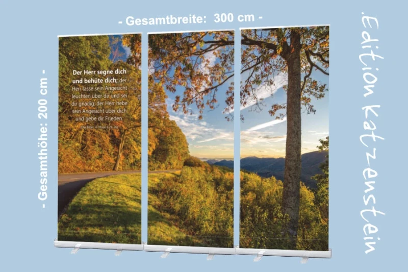 Bestatterbedarf: Roll-Up-Display "Herbstlandschaft" - 3 x 2 m