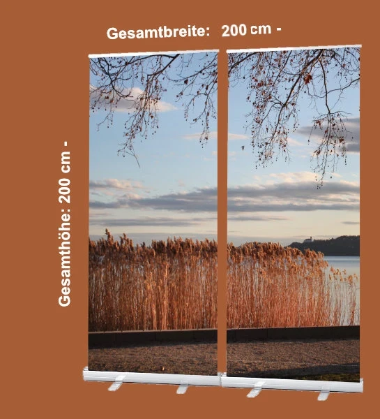 Bestatterbedarf: Roll-Up Display Abendstimmung am Plattensee