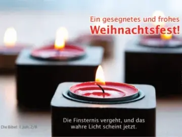 Poster Weihnachten A4: Moderne Teelichter