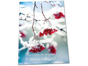 Weihnachtskarte: Rote Beeren