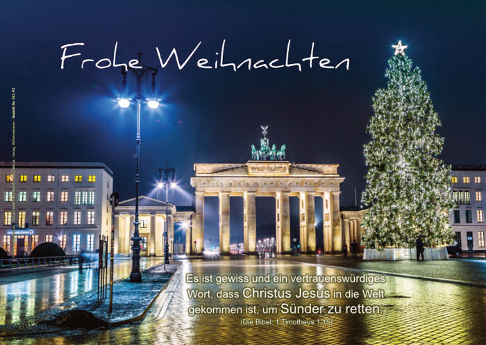 Poster Weihnachten A4: Brandenburger Tor