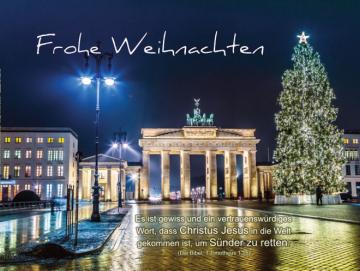 Poster Weihnachten A4: Brandenburger Tor