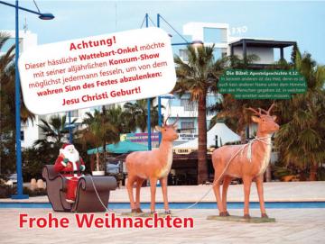 Poster Weihnachten A4: Plastik-Weihnachtsmann