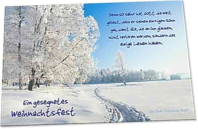 Weihnachtskarte: Verschneite Winterlandschaft