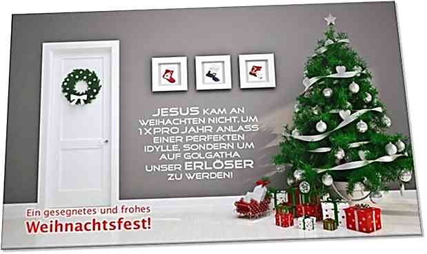 Christliche Weihnachtskarte: Perfekte Weihnachtsidylle