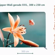 Bestatterbedarf -Zipper-Wall - Lilie und Schmetterling - Hallendeko