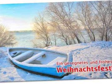 weihnachtswunsch - Weihnachtskarte: Ruderboot