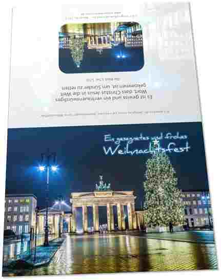 Christliche Weihnachtskarte: Brandenburger Tor