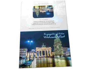 Christliche Weihnachtskarte: Brandenburger Tor