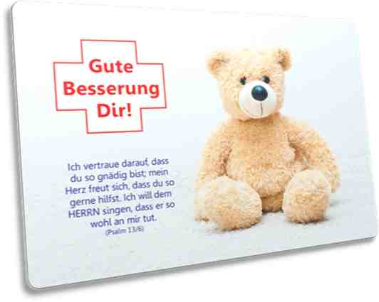 Genesungswünsche Postkarte: Teddybär