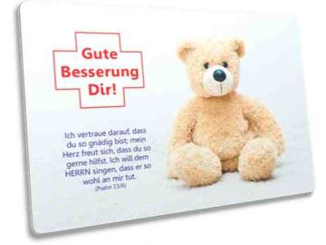Genesungswünsche Postkarte: Teddybär
