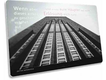 Christliche Postkarte: Rathausturm u. Uhr