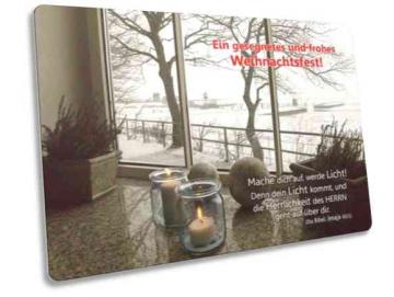 Weihnachtskarte: Winterfenster - Postkarte