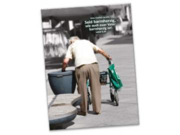 Poster A4 Jahreslosung 2021 - Rentner am Mülleimer