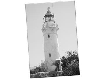 Leinwanddruck: Leuchtturm, Paphos III - Hochformat