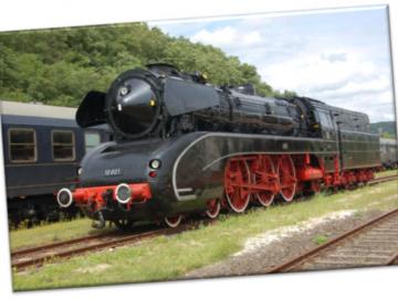 Leinwanddruck Eisenbahn - Dampflokomotive