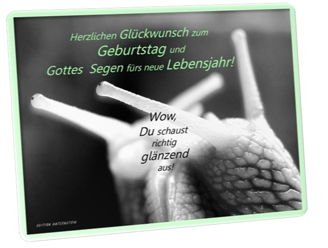 Postkarte Geburtstag: Weinbergschnecken