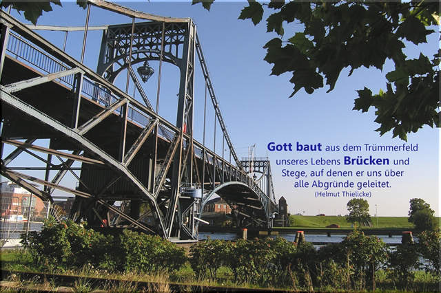 Kühlschrankmagnet 10er-Set - Kaiser-Wilhelm-Brücke im Sommer