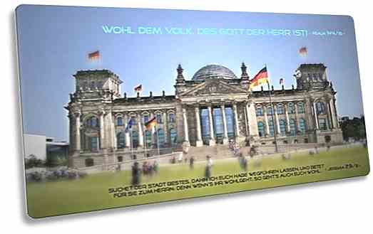 Christliche Postkarte lang - Berliner Reichstag - Maxicard