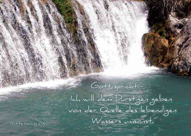 Christliches Plakat A2 - Wasserfall