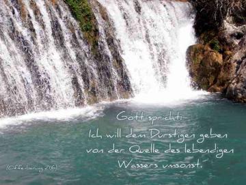 Christliches Plakat A2 - Wasserfall