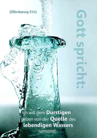 Christliches Poster A4 - Wasserflasche