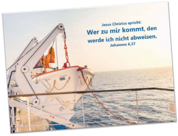 Poster A4 Jahreslosung 2022 - Startbereites Rettungsboot