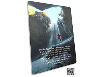 Postkarte: Wanderer auf Felsen