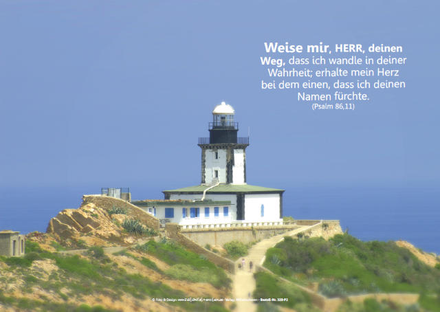 Poster A3: Leuchtturm auf Korsika