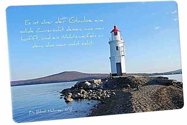 Postkarte: Weißer Leuchtturm