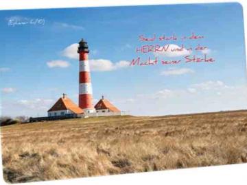 Postkarte: Leuchtturm Westerhever