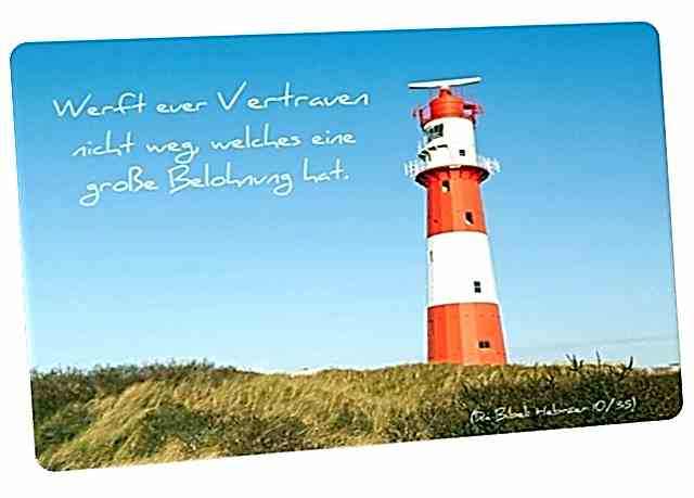 Postkarte: Leuchtturm Borkum